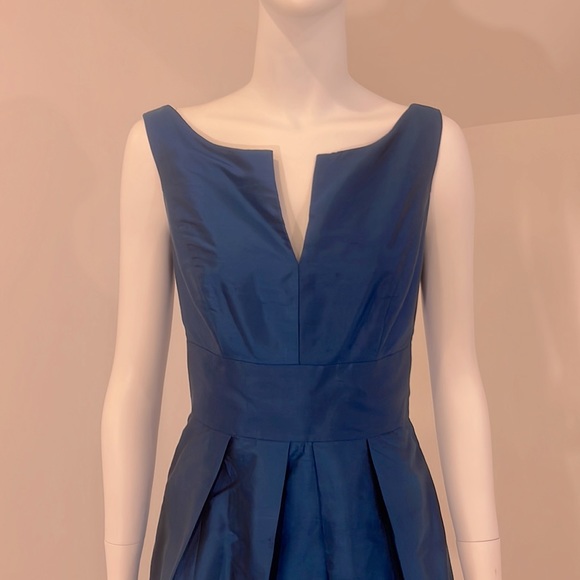 Sample NWT Dessy size 10 in Cerulean Blue (TEAL) in Silk Shantung- Pristine - Picture 3 of 7